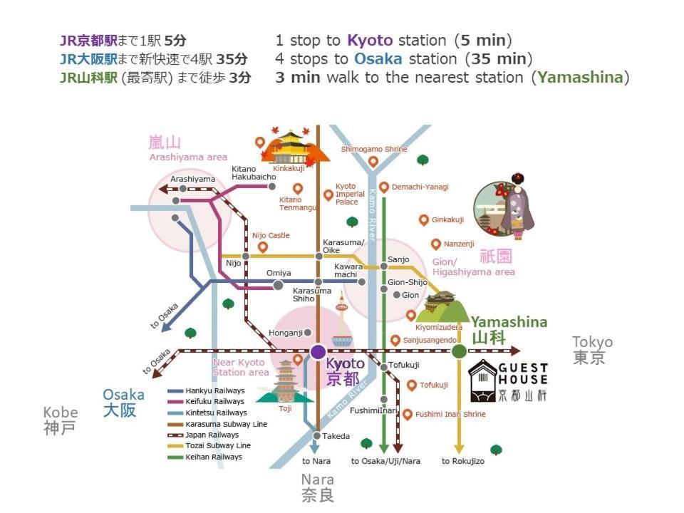 Guesthouse Kyoto-Yamashina Kültér fotó